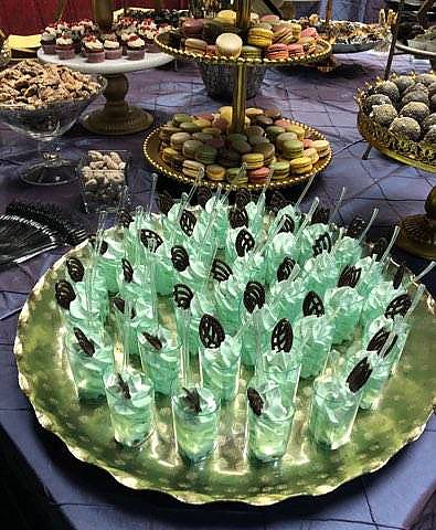 creme de menthe mousse cups