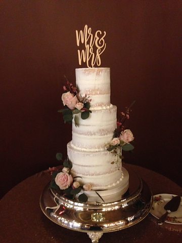 extra tall 3 tier semi naked cake