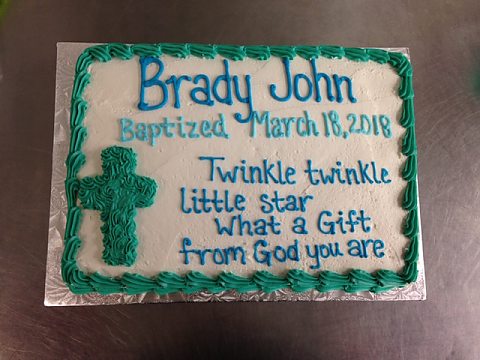 baptism blue and turquoise