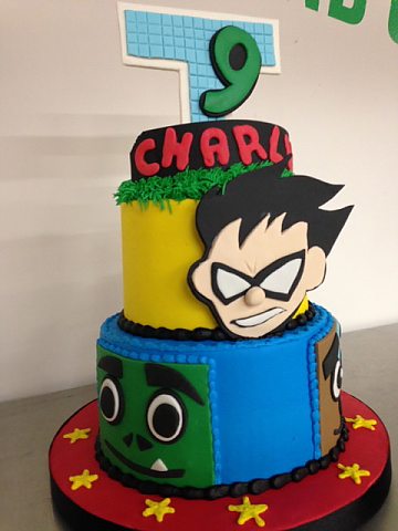 birthday - 2 tier Teen Titans