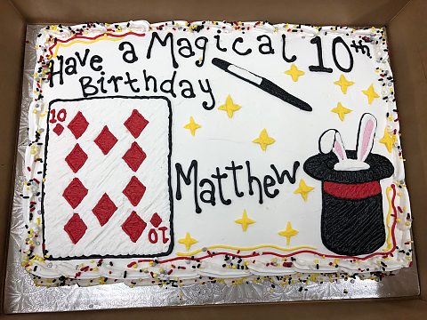 birthday - magic hat and wand
