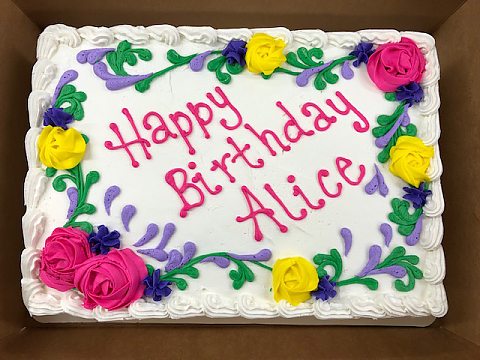 birthday - multi-color flower
