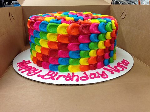 Birthday - rainbow round