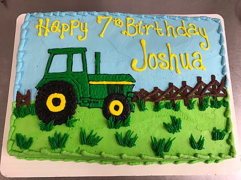 birthday - tractor in field