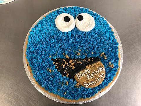 cookie cake - cookie monster